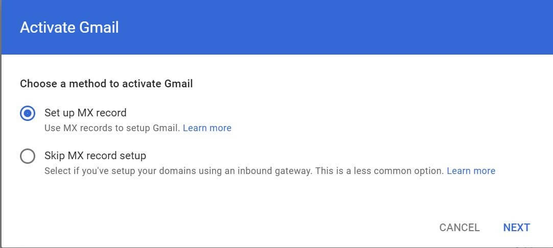 Activate Gmail Method